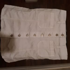 White denim skirt